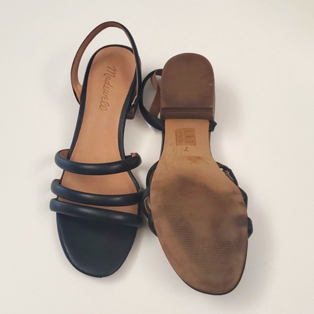Madewell leather low block heel sandals - Picture 4 of 7